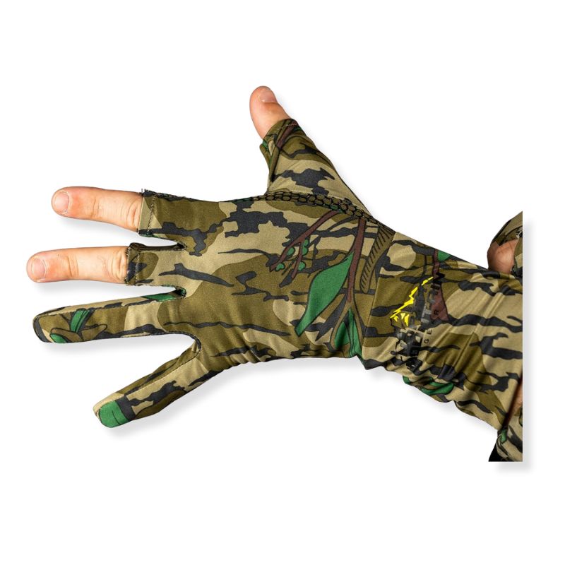 turkey hunting gear, North Mountain Gear Camouflage Hunting Gloves for Men - Fingerless - Lightweight Glove Liner
