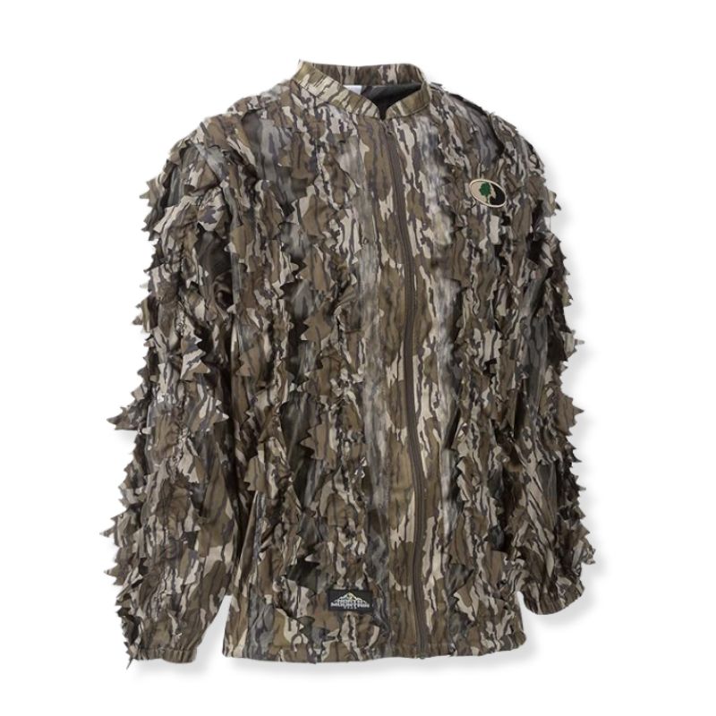 North Mountain Gear MOSSY OAK Camouflage Hunting Jacket - Full Zip - Lightweight - Breathable - 3D Leafy Camo turkey hunting gear