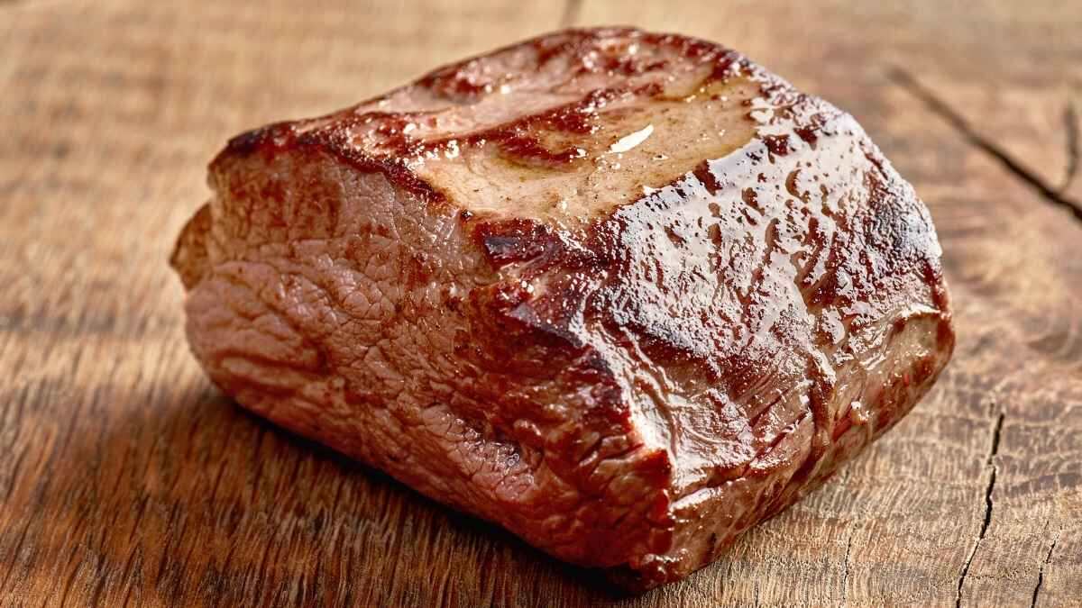 Deer meat steak
